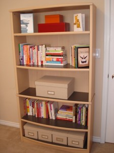 organized bookshelf 